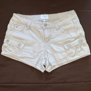 Cream/Tan Shorts with Silver Buttons